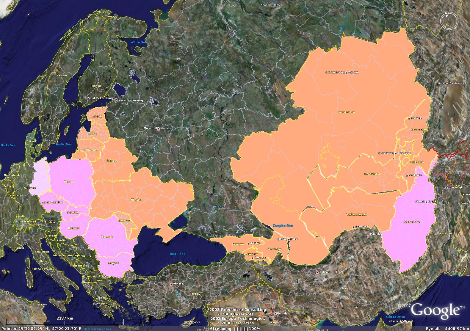 Russian Colonies in 20th Century